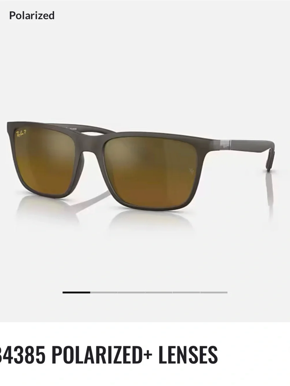 Ray-Ban Brown Matte Frame Sunglasses with Brown Mirror Gold Polarized Lenses